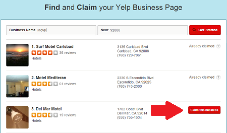 Yelp Business Pages Claim