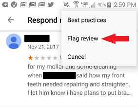How Local Businesses Flag a Fake Review on Google My Business App